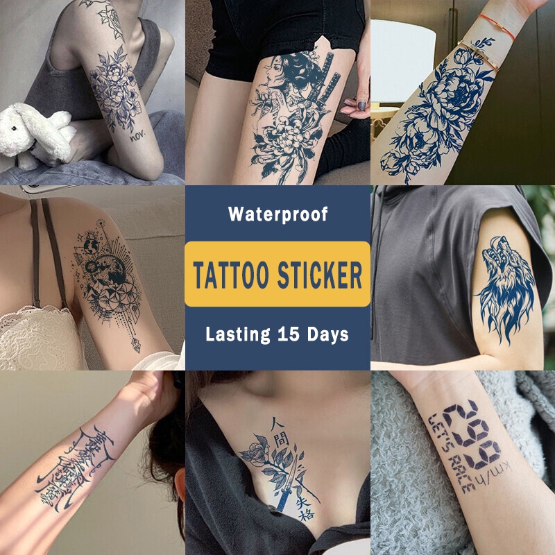 Tattoo Sticker Waterproof Long Lasting Temporary Tattoo Fake Tattoo | Shopee Philippines