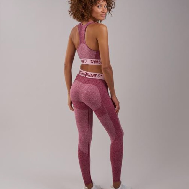 Pink gymshark hotsell flex leggings