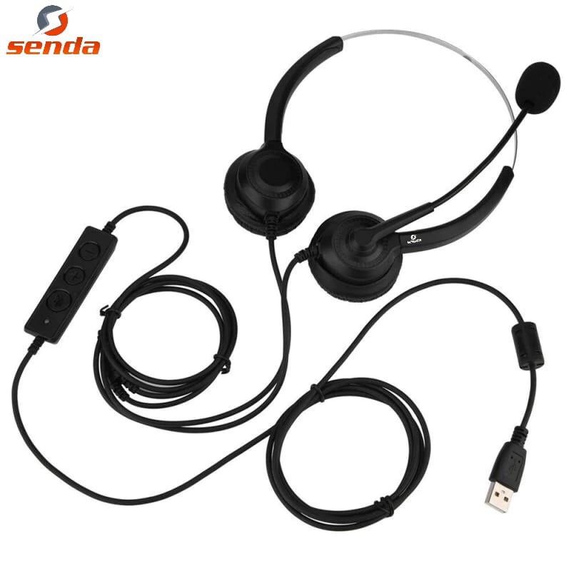 Senda USB Headset Noise Cancellation USB Call Center Headphone