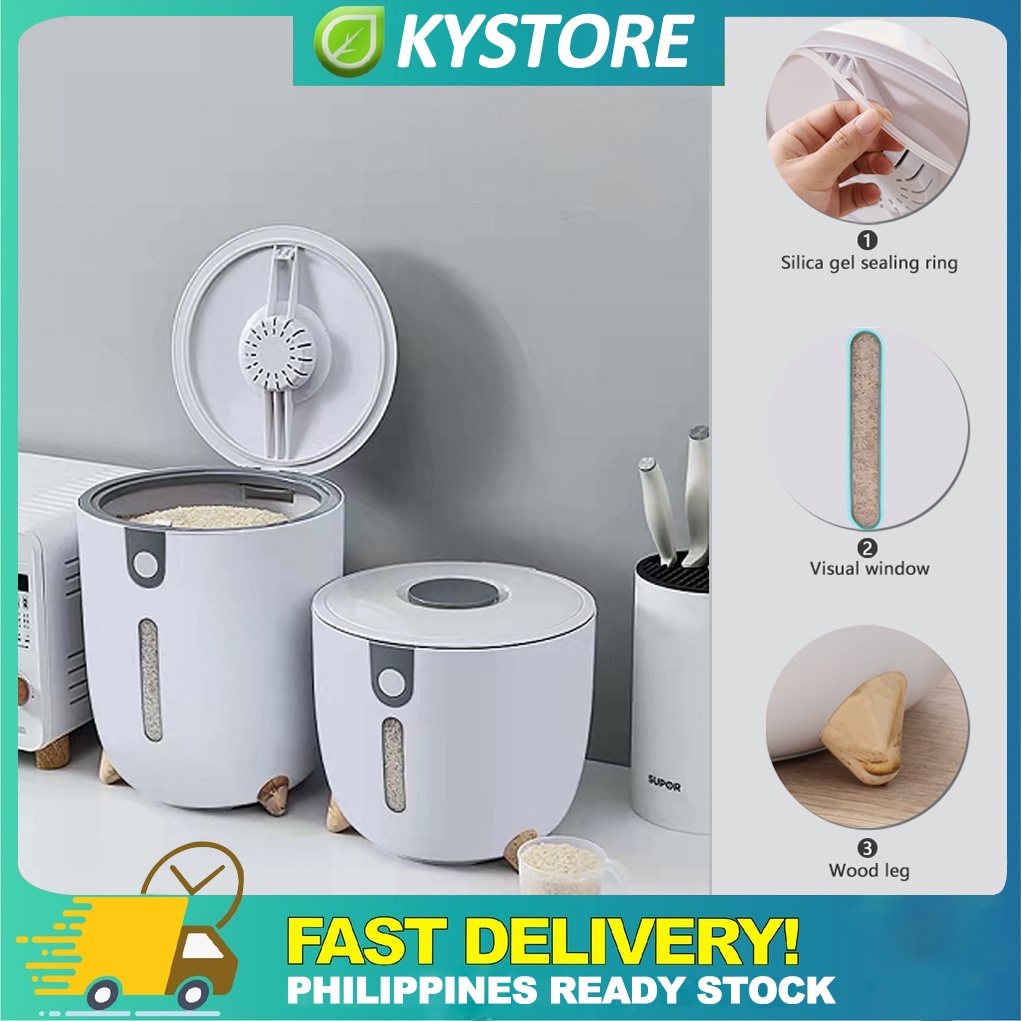 Ky Rice Dispenser Rice Storage Box Container Home Kitchenware Set -10kg 