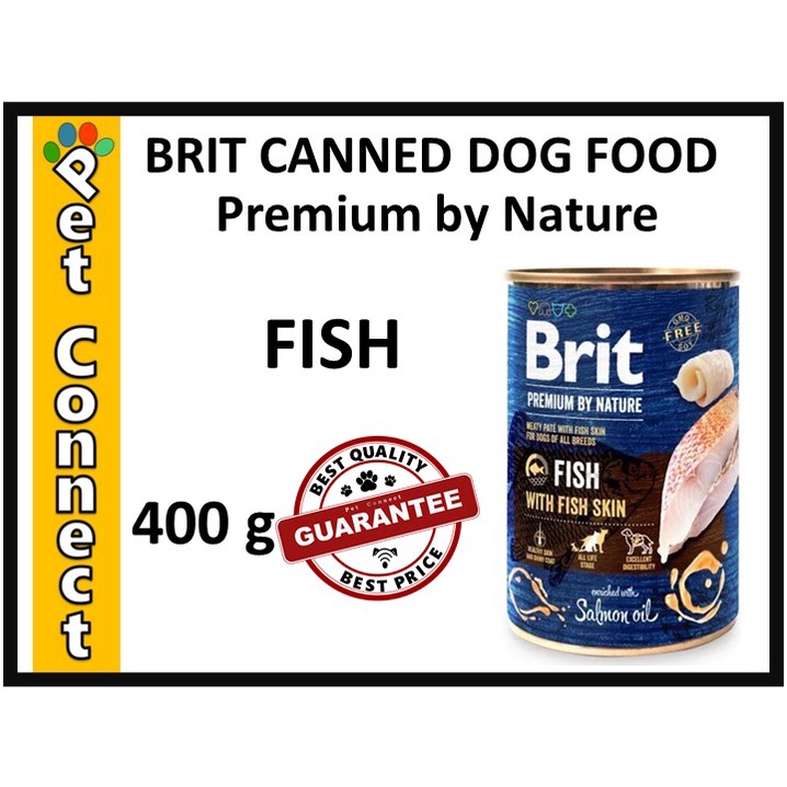 2022Brit Premium by Nature Canned Dog Food FISH 400g Shopee Philippines