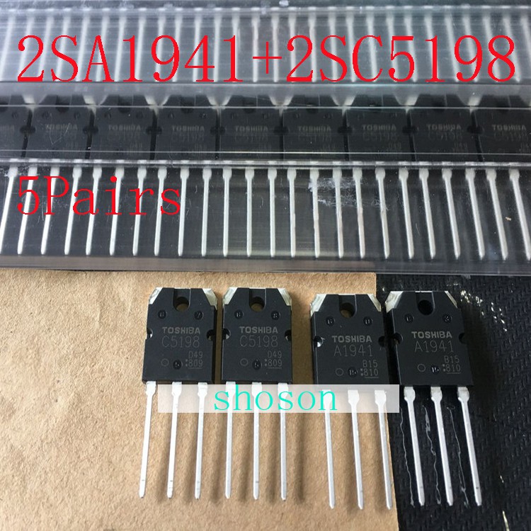 10pcs 2Sa1941 2Sc5198 TO-3P (5Pcs A1941 + 5Pcs C5198 ) TO3P Silicon ...