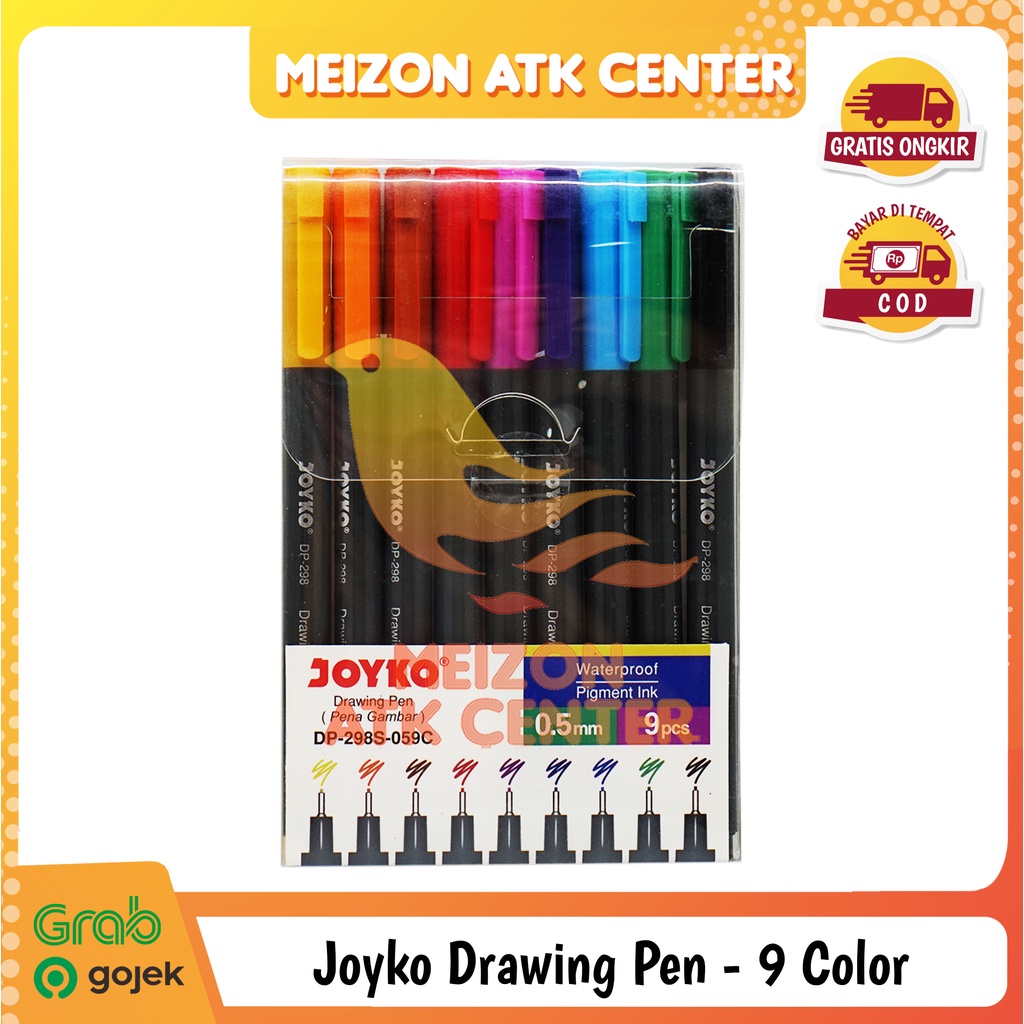 Joyko Drawing Pen Drawing Pen DP298S059C 9 Colors (1 SET) Shopee