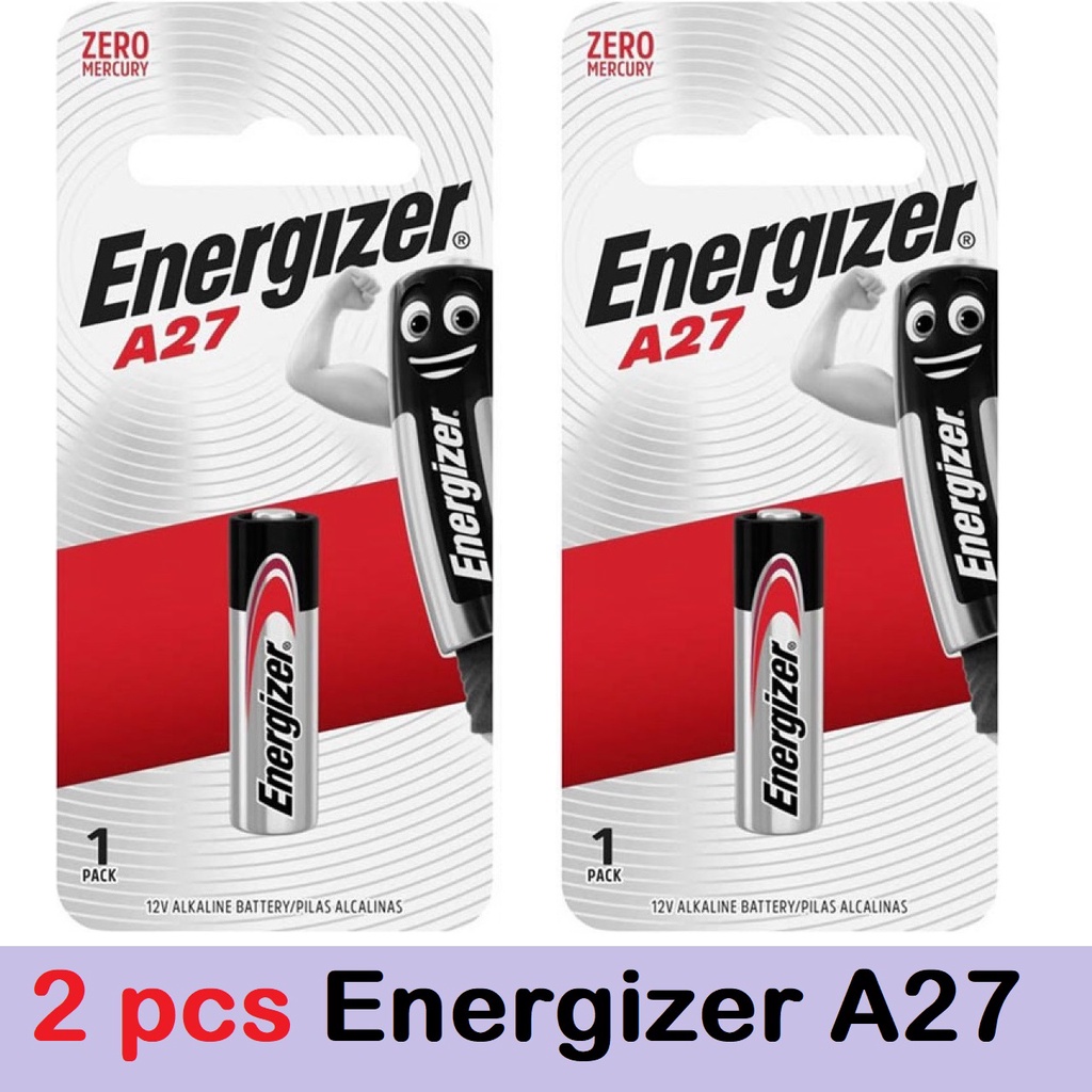Energizer A27 (2pcs) 12V Alkaline Battery 27A Batteries Keyless Entry