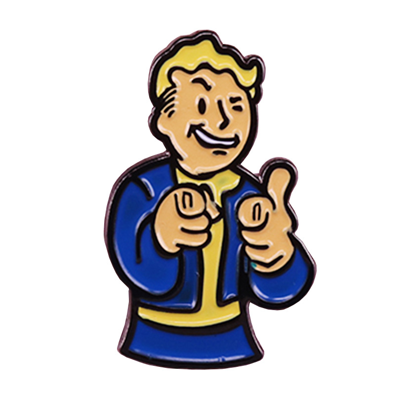 Fallout 4 Vault Boy Character Metal Enamel Pin Shopee Philippines