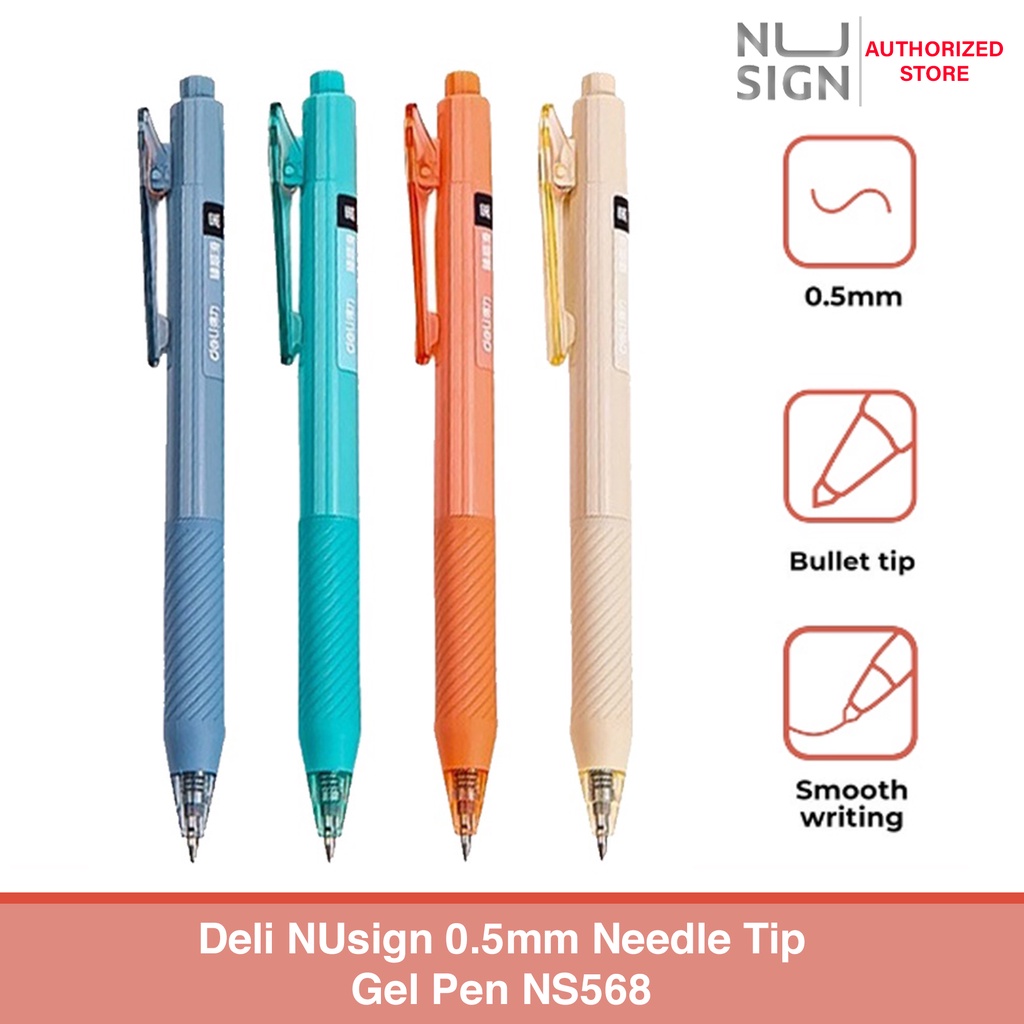 Deli NS568 NuSign 0.5mm Needle Tip Gel Pen 1PC [79NS568] | Shopee ...