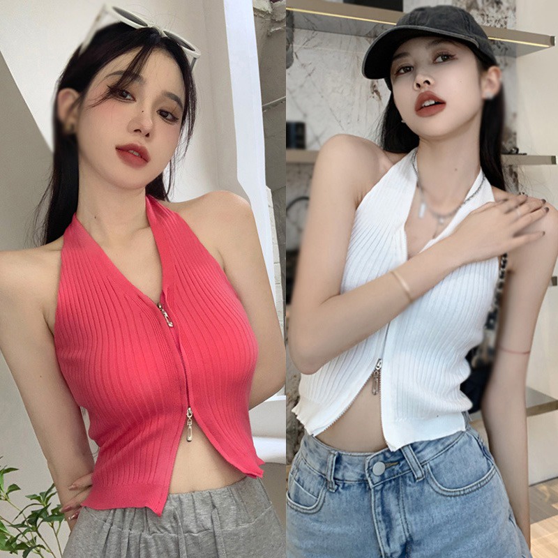 Women's Y2K Flowy Ruffle Hem Cami Top - Deep V Neck, Sleeveless, Peplum Style For Summer & Beach