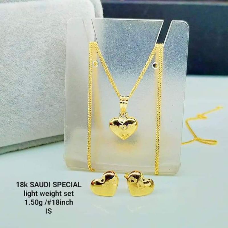 18k gold necklace store and earring set