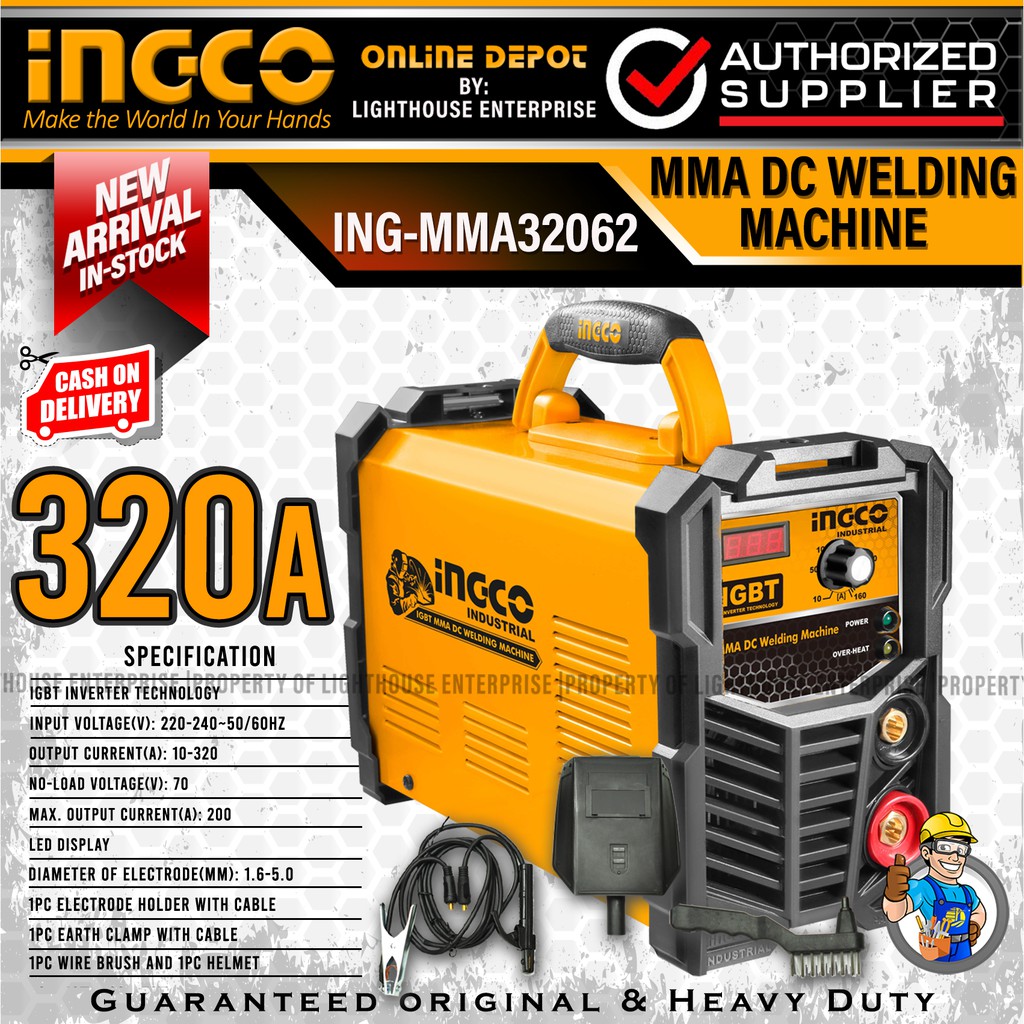 INGCO Industrial 320A IGBT Inverter MMA Welding Machine (INGMMA32062) *LIGHTHOUSE ENTERPRISE