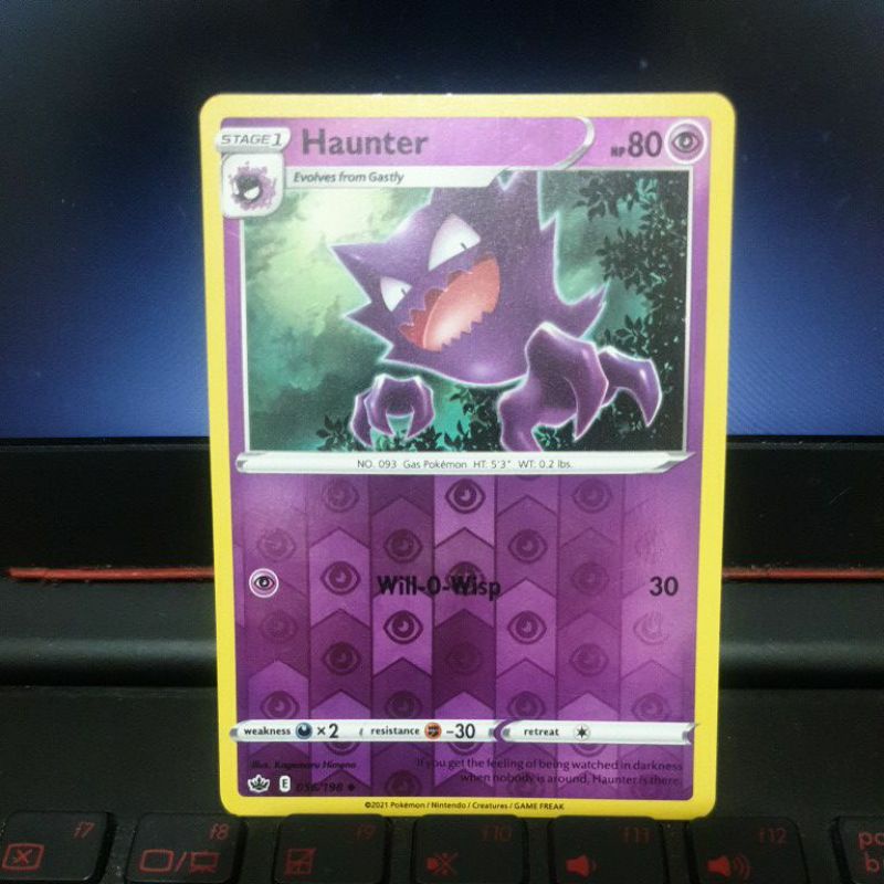 Haunter 56/198 Reverse Holo Sword & Shield Chilling Reign