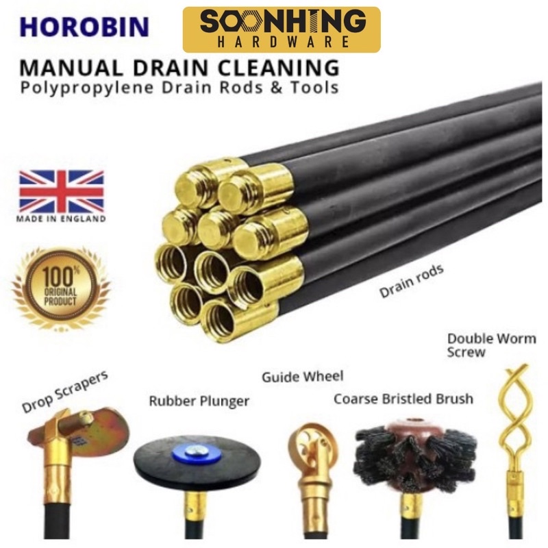 HOROBIN DRAIN RODS RUBBER AND ACCECORIES MADE IN ENGLAND | Shopee ...