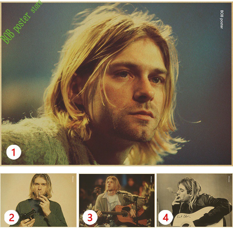 Vintage Paper Retro Nirvana Kurt Cobain Poster | Shopee Philippines