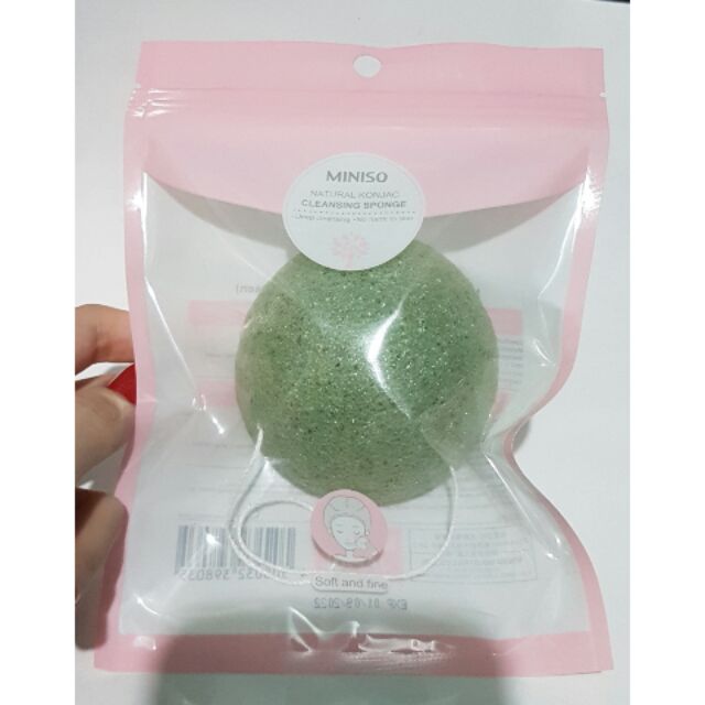 Miniso Natural Konjac Cleansing Sponge Shopee Philippines