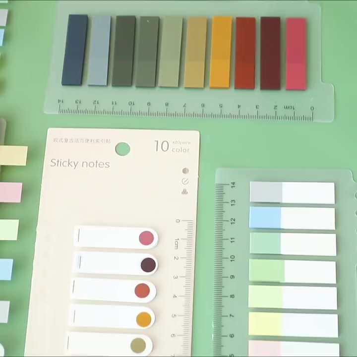 Morandi Color Post-it Sticker Bookmarks Notepad Label Sticker ...