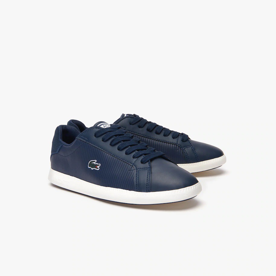 Lacoste navy blue sneakers best sale