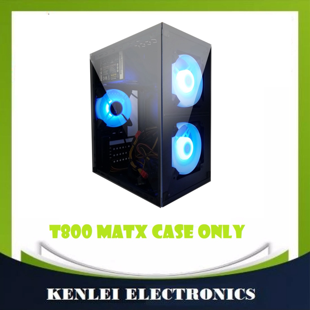 KEYTECH T800 Tempered Glass Gaming PC / Desktop Case MICRO ATX,MINI ATX ...