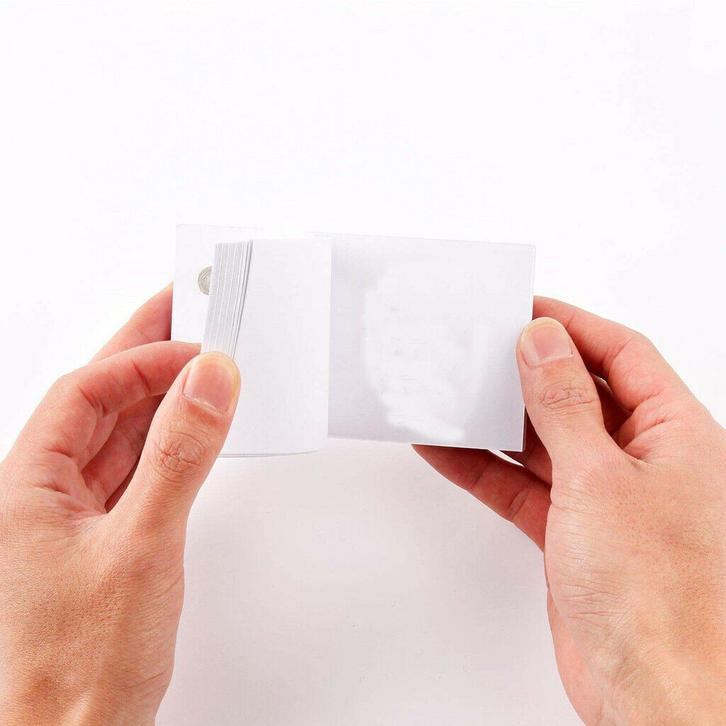 60 Pages Blank Flipbook Animation Paper with Holes Pocket Mini Notebook ...