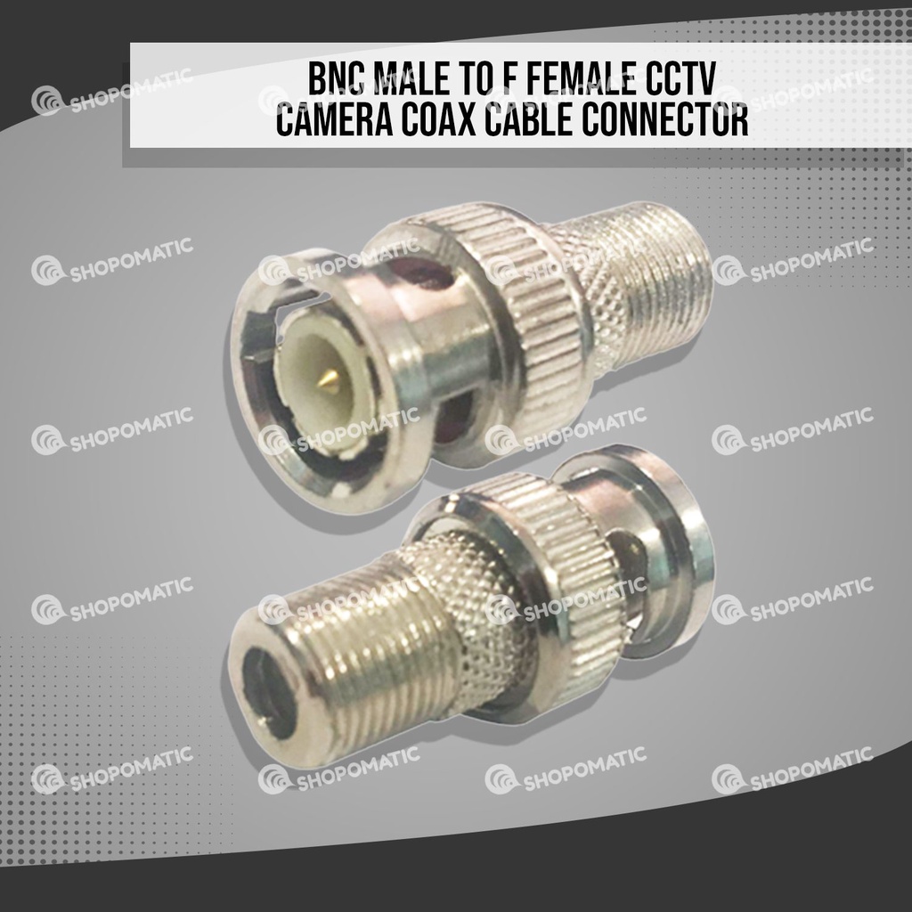 🟧 BNC Male to F Female CCTV Camera Coax Cable Connector 🟧 | Shopee ...