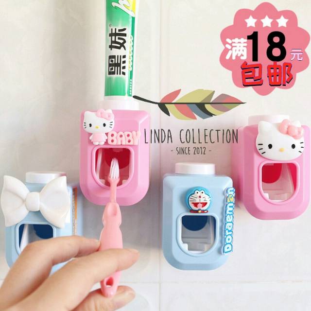 Hello Kitty Odol Dispenser, Hello Kitty Toothpaste Holder, Doraemon
