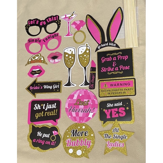 Hens party photo props,20pcs Shopee Philippines