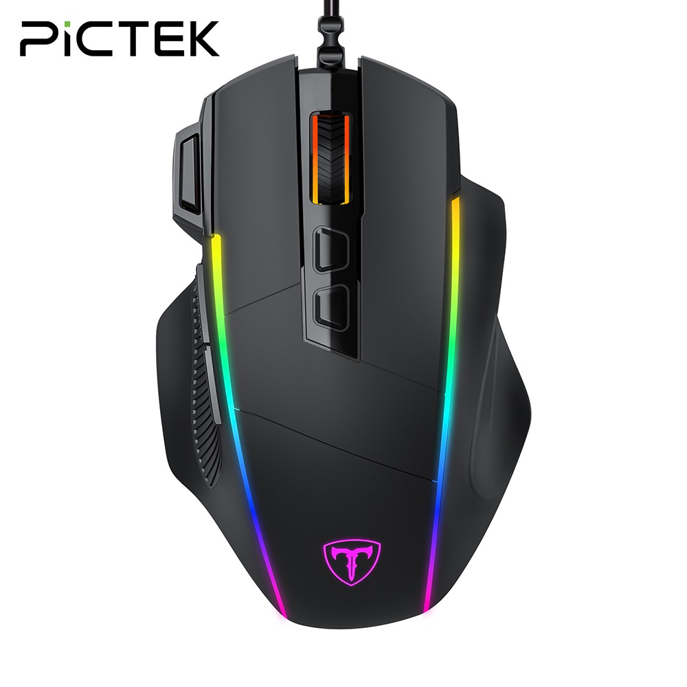 PICTEK PC278 Gaming Mouse Ergonomic Wired Computer Mouse Gamer 8 Buttons Programmable Mice with