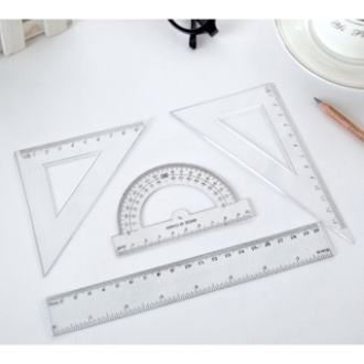 RULER SET | 4pcs Ruler Set | Protactor, Triangular and Ruler | SCHOOL ...