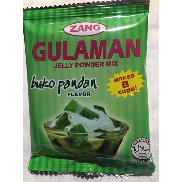 Zang Gulaman Green Buko pandan jelly powder mix 24g sachet Shopee