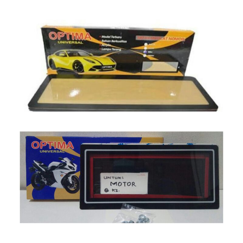 Mika acrylic Car Motorcycle Number Plate Holder Shopee Philippines