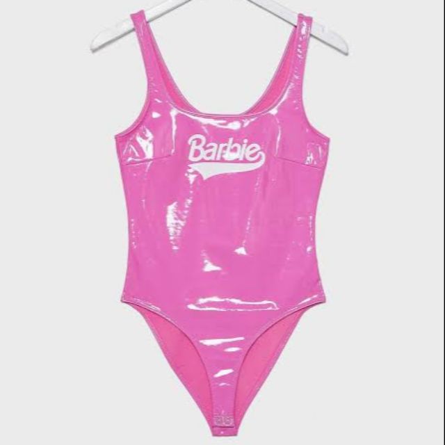 Bnew authentic forever21 forever 21 patent leather barbie bodysuit swimsuit