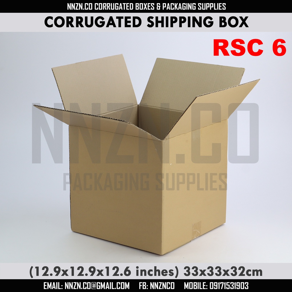 Brown Kraft Corrugated RSC Box (33 x 33 x 32CM) Shipping Box / RSC 6 ...