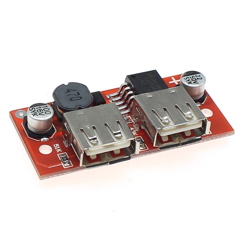 DCDC LM2596 Car Charger Step Down Buck Module Dual USB Output Fixed