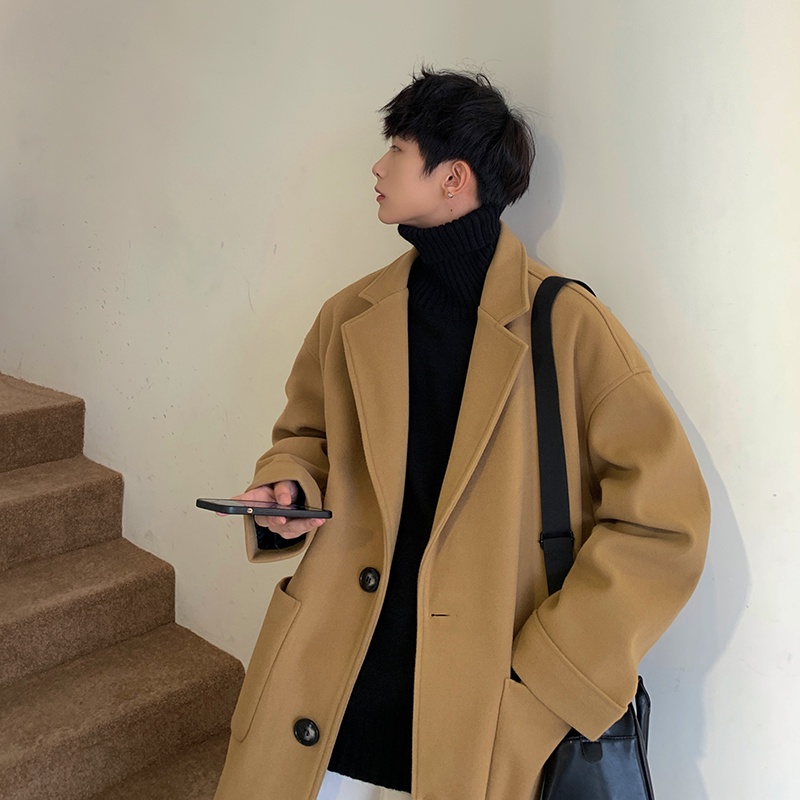 Korean trench coat on sale men