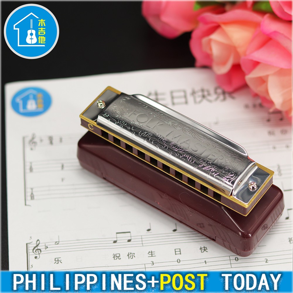 Suzuki 1072C Folkmaster Standard 10Hole Diatonic Harmonica Key for