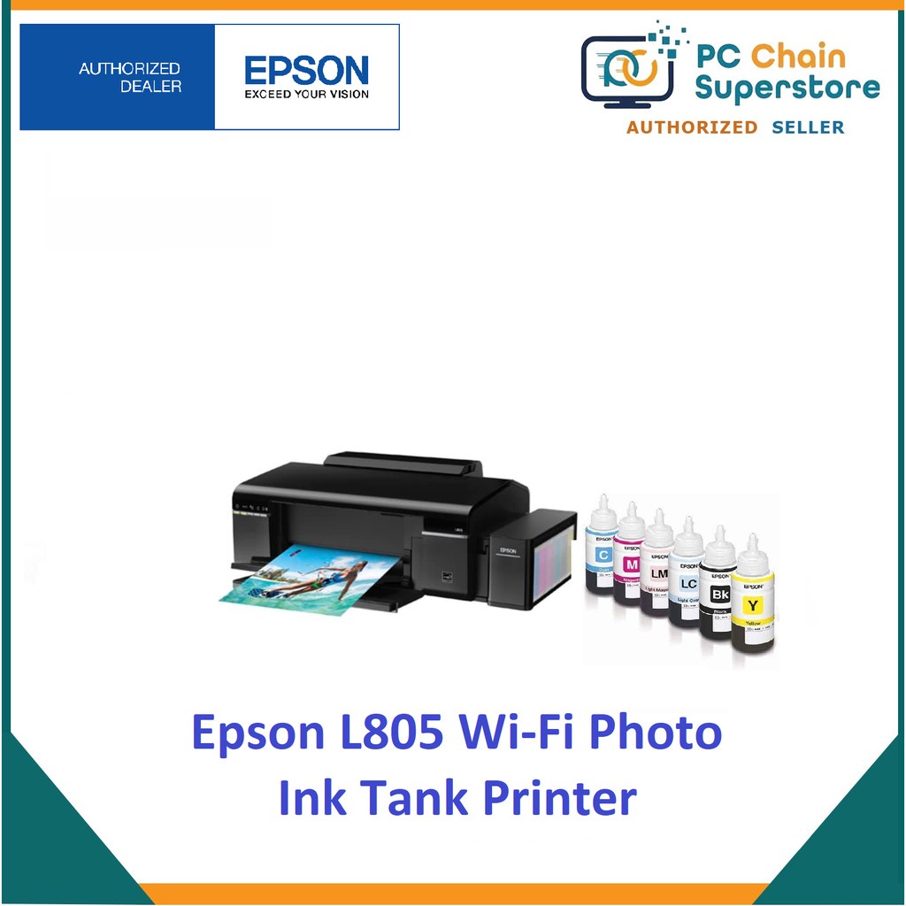 2022 Epson Ecotank L805 Wifi Inktank Photo Printer With Set Of Inks Shopee Philippines 2840