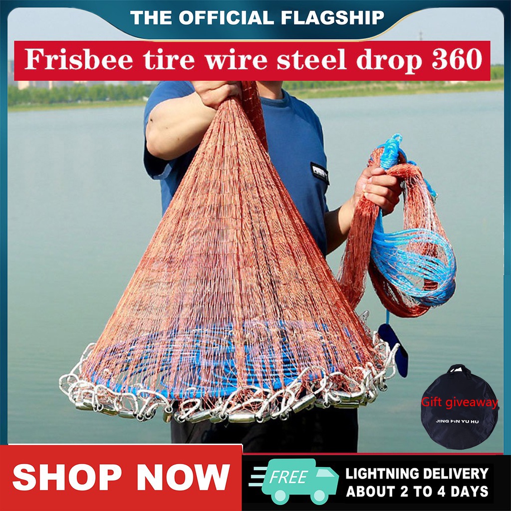 CODUpgraded American Hand Cast Net with Flying Disc Easy Throw Fly