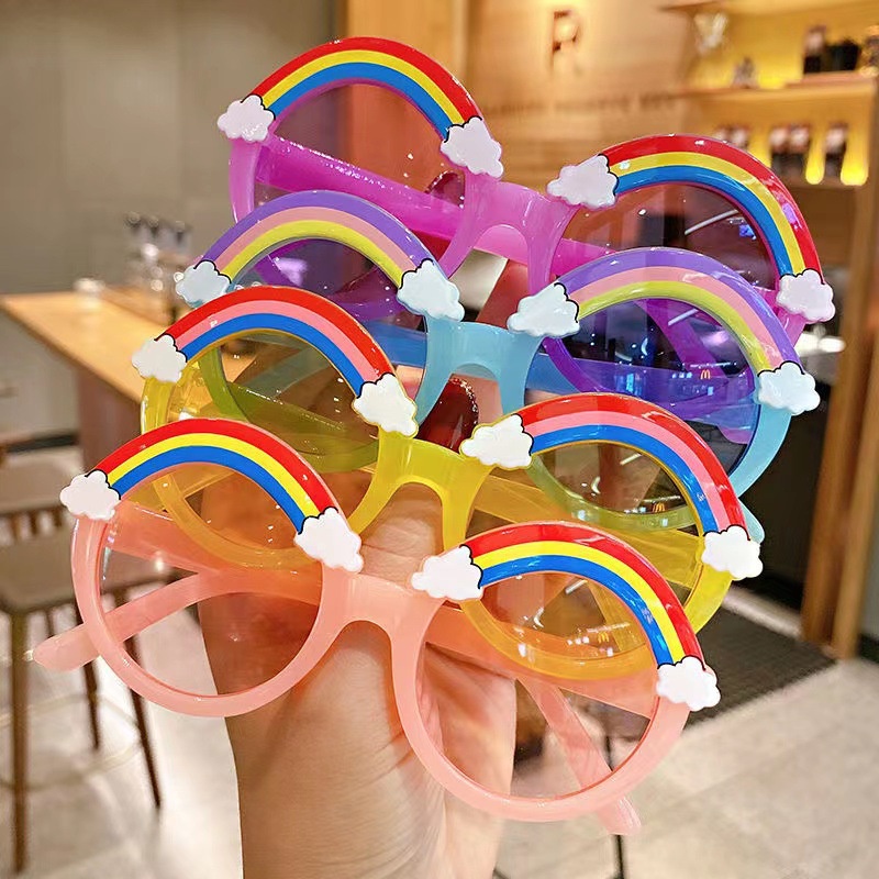 Japanese and Korean trend party rainbow round frame glasses 2022 new Shopee Philippines