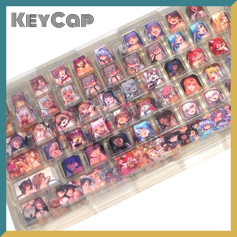 Hot Selling Anime Girls Mechanical Keyboard Keycaps PBT Material Anime ...