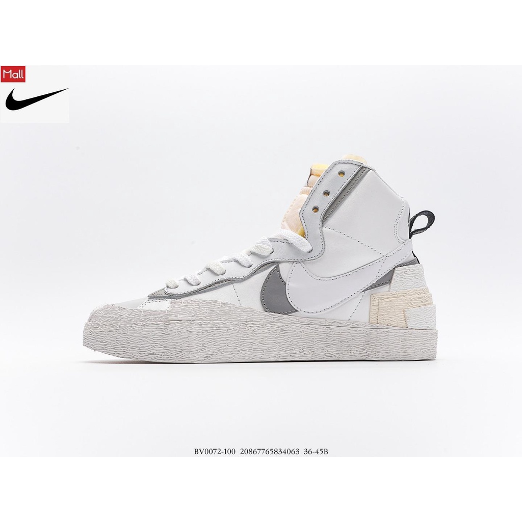 Nike Official Sacai X Blazer Mid men and women sports shoes new high