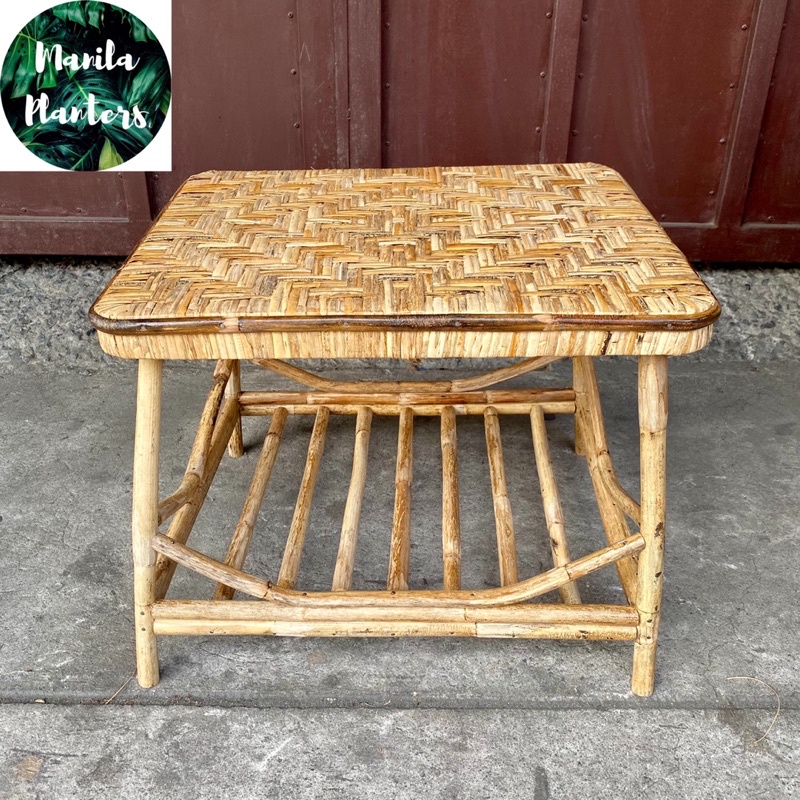 Rattan deals center table