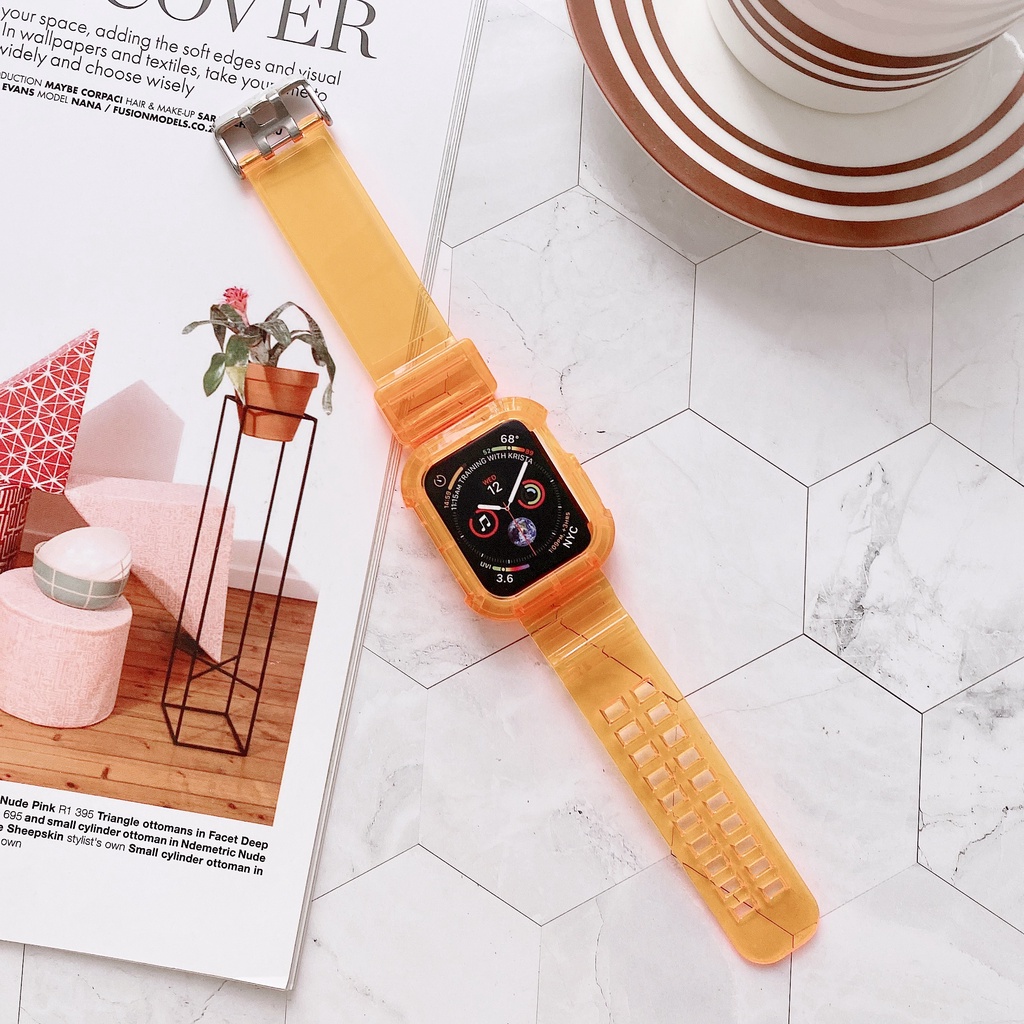 Jelly iWatch Strap for iWatch Serise 7 6 SE 5 4 3 2 Clear Plastic Watch