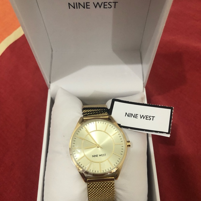 Authentic Nine West Women's NW/1922 Mesh Bracelet Watch | Shopee