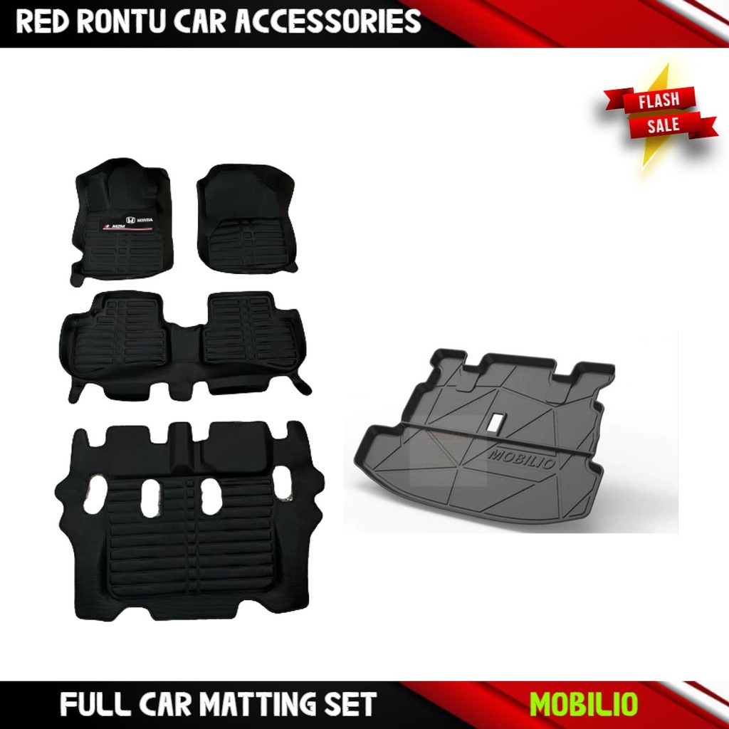 Full Car Matting set Honda Mobilio Diamond Deep Dish matting and