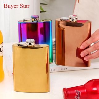 RAINB 6/8Oz Hip Flask Stainless Steel Whiskey Liquor Pocket Wine Bottle  Large Capacity