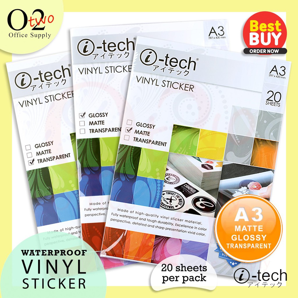 A3 itech Vinyl Sticker Water Proof | Shopee Philippines