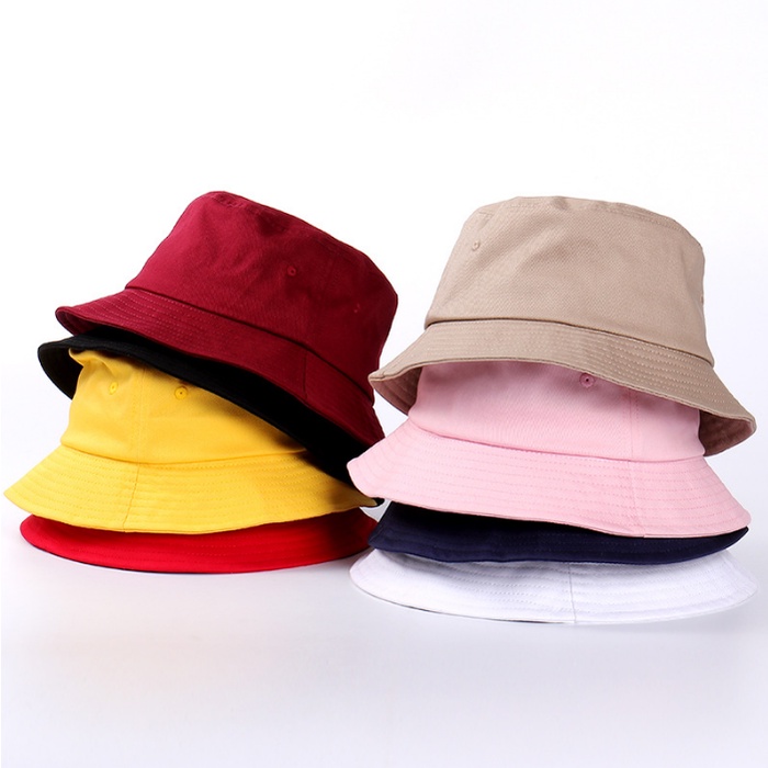 New custom outdoor bucket hats logo double sided embroidery high