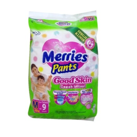 Merries Pants Baby Diapers M/9pcs | Shopee Philippines