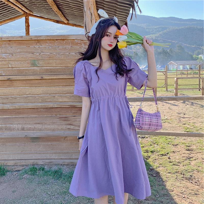 Casual light sales purple dress