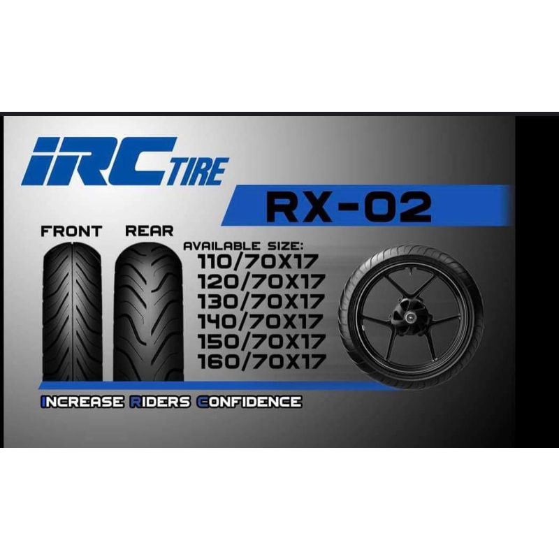 IRC Tire RX02 size 17 Race Tire made in indonesia free pito sealant