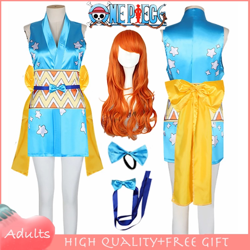 Anime One Piece 2 Years Later Wano Country Nami Cosplay Costume