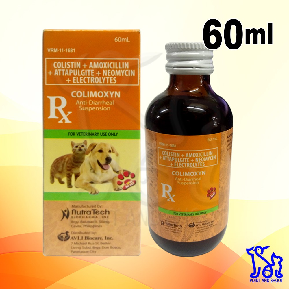 Colimoxyn Anti Diarrheal Oral Suspension for pets 60ml Shopee